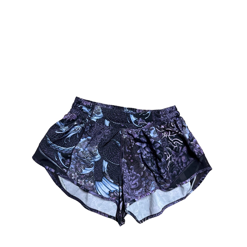 Lululemon Hotty Hot Short II Memoir Multi Purple Floral Running Shorts Size 6
